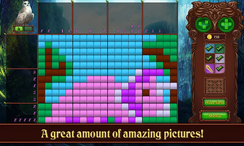 Pixel Cross. Art Owls' Kingdom screenshot