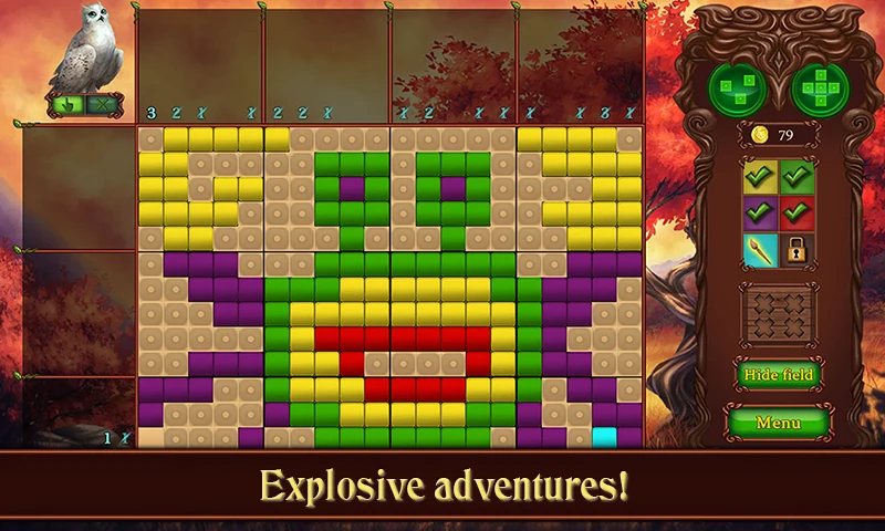 Pixel Cross. Art Owls' Kingdom screenshot