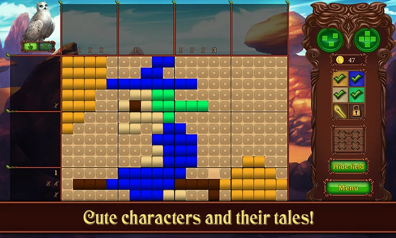 Pixel Cross. Art Owls' Kingdom screenshot